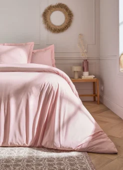 Sale Bouchara HOUSSE DE COUETTE UNIE EN PERCALE DE COTON PETALE