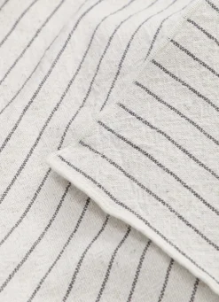 New Bouchara HOUSSE DE COUSSIN À FINES RAYURES BICOLORES BEIGE