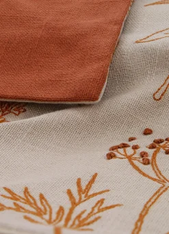 Discount Bouchara HOUSSE DE COUSSIN BRODÉE À MOTIF FLEURS BEIGE