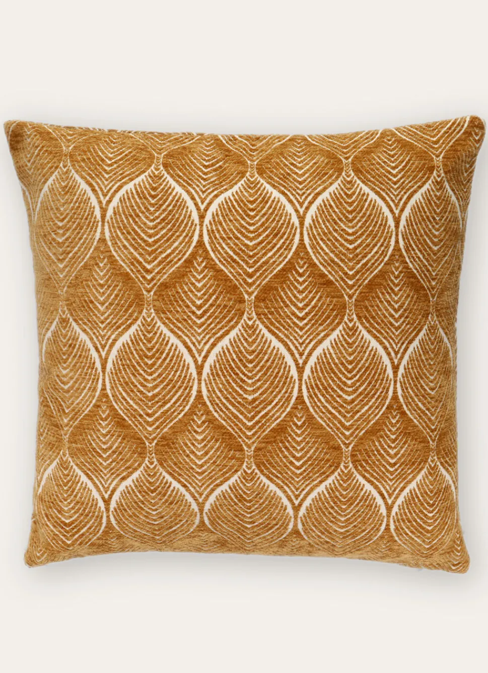 Sale Bouchara HOUSSE DE COUSSIN EN JACQUARD CHENILLE OCRE