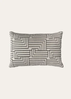 Best Bouchara HOUSSE DE COUSSIN JACQUARD BLANC / NOIR