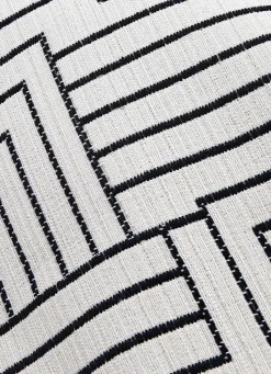 Best Bouchara HOUSSE DE COUSSIN JACQUARD BLANC / NOIR