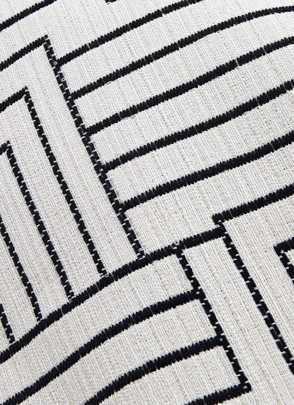 Best Bouchara HOUSSE DE COUSSIN JACQUARD BLANC / NOIR