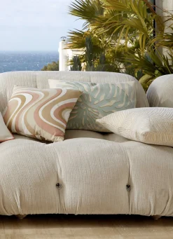 Hot Bouchara HOUSSE DE COUSSIN JACQUARD MOTIF FEUILLES ÉCRU