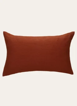 Best Bouchara HOUSSE DE COUSSIN RECTANGULAIRE EN LIN LAVÉ BRUN