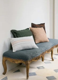 Bouchara HOUSSE DE COUSSIN RUBEN TISSÉE EN COTON ET LIN MULTICOLORE