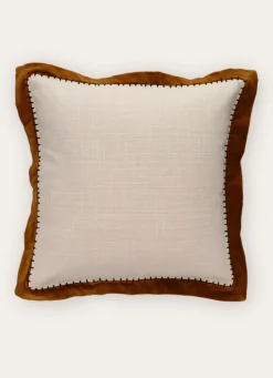 Sale Bouchara HOUSSE DE COUSSIN TEXTURÉE FINITION EN VELOURS ECRU