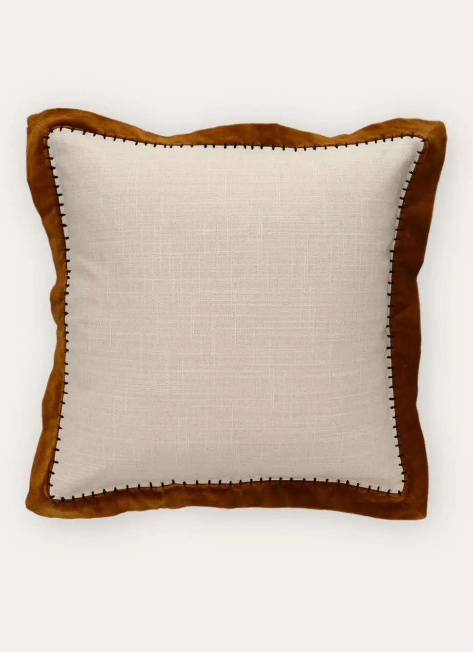 Sale Bouchara HOUSSE DE COUSSIN TEXTURÉE FINITION EN VELOURS ECRU