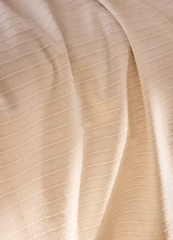 Discount Bouchara JETÉ DE LIT JACQUARD À RAYURES ECRU