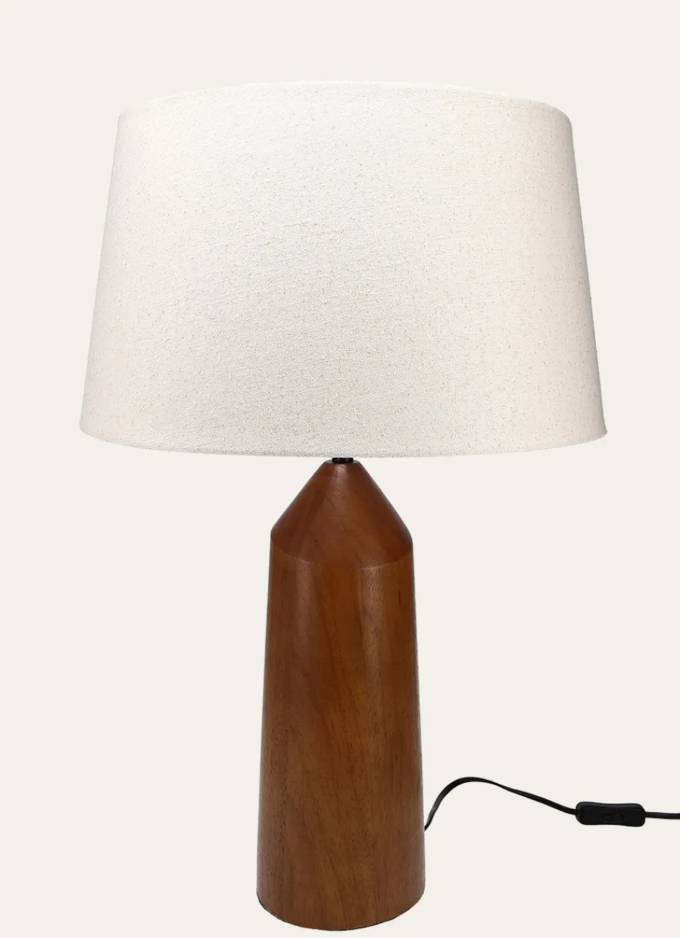 Online Bouchara LAMPE À POSER BURO BOIS MARRON/ÉCRU