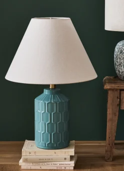 Outlet Bouchara LAMPE À POSER CÉRAMIQUE VERT D'EAU VERT D'EAU