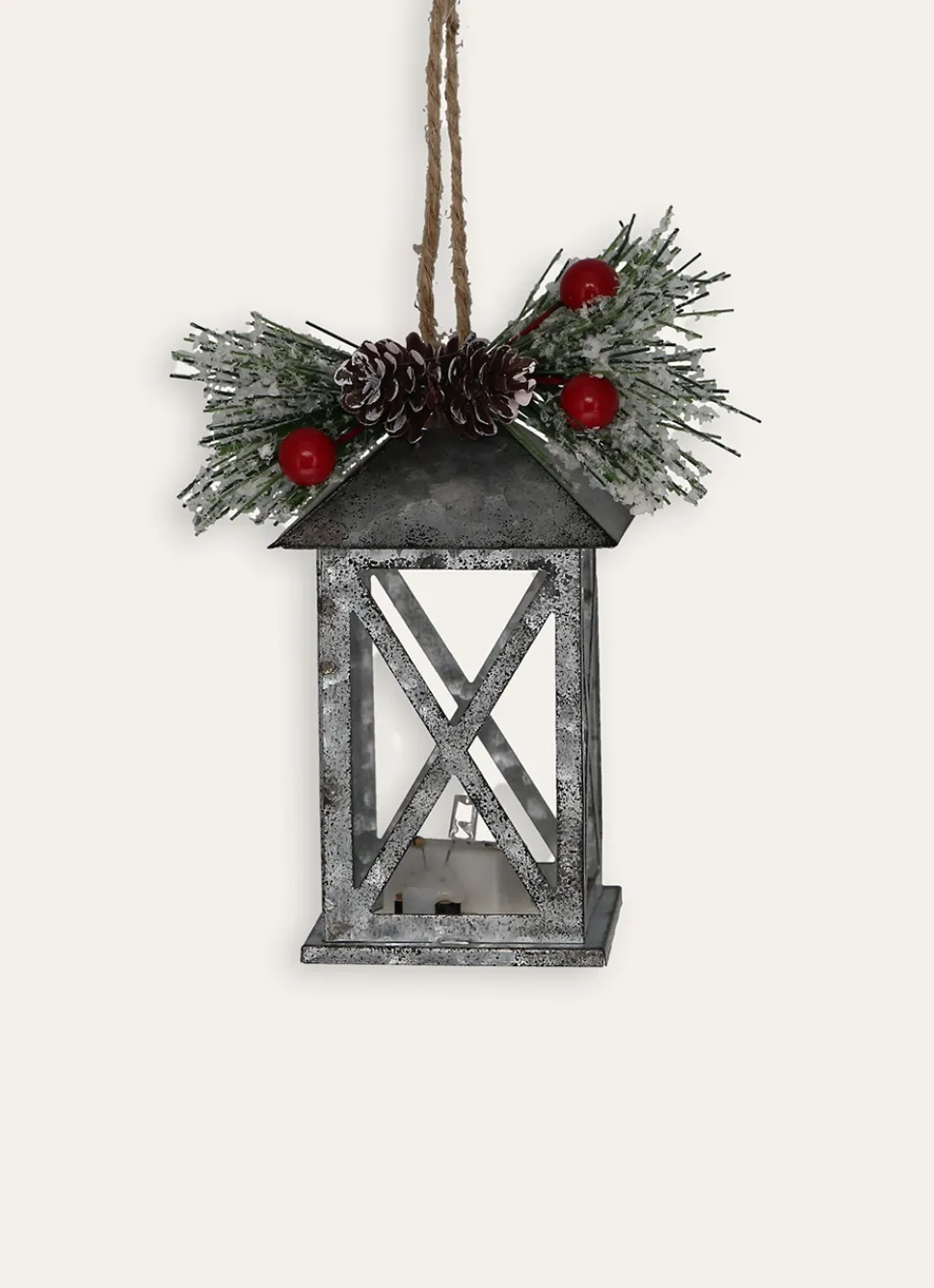 Sale Bouchara LANTERNE DE NOËL À SUSPENDRE GRIS