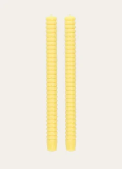 Best Bouchara LOT DE 2 BOUGIES TORSADÉES JAUNE