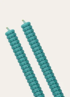 Sale Bouchara LOT DE 2 BOUGIES TORSADÉES TURQUOISE