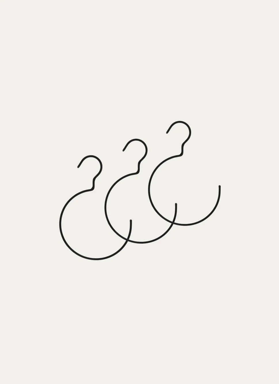 New Bouchara LOT DE 3 CINTRES RONDS EN CORDE E Noir