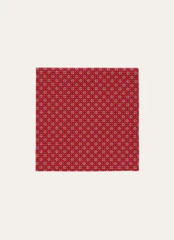 Bouchara LOT DE 2 SERVIETTES DE TABLE EN COTON ENDUIT ROUGE/BLANC