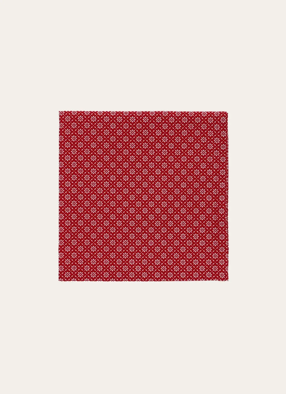 Bouchara LOT DE 2 SERVIETTES DE TABLE EN COTON ENDUIT ROUGE/BLANC