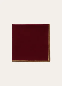 Bouchara LOT DE 2 SERVIETTES DE TABLE EN COTON BOURDON DORÉ BORDEAUX