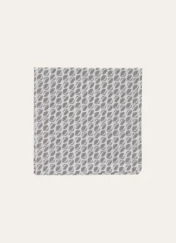 Outlet Bouchara LOT DE 2 SERVIETTES DE TABLE EN COTON IMPRIMÉ BLANC/GRIS