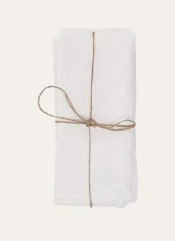 Best Bouchara LOT DE 2 SERVIETTES DE TABLE JACQUARD À MOTIFS ÉCRU