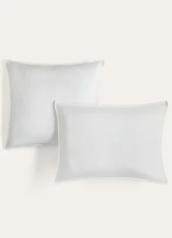 Outlet Bouchara LOT DE 2 TAIES D'OREILLER DOUBLE GAZE DE COTON LAIT