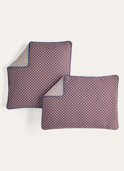 New Bouchara LOT DE 2 TAIES D'OREILLER ERINA INDIGO