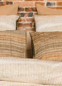 Clearance Bouchara LOT DE 2 TAIES D'OREILLER EN PERCALE LAVÉE TAIGA MULTICOLORE