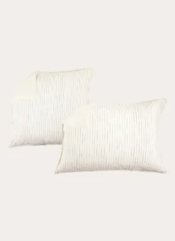 Sale Bouchara LOT DE 2 TAIES D'OREILLER EN LIN & COTON ÉCRU