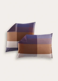 Hot Bouchara LOT DE 2 TAIES D'OREILLER EN COTON GRANDS CARREAUX MULTICOLORE