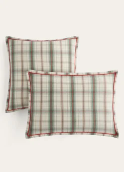 Sale Bouchara LOT DE 2 TAIES D'OREILLER EN FLANELLE CARIBOU VERT ROMARIN
