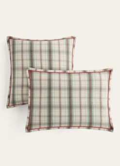 Sale Bouchara LOT DE 2 TAIES D'OREILLER EN FLANELLE CARIBOU VERT ROMARIN