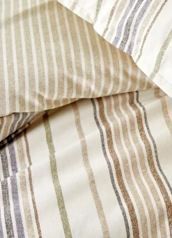 Discount Bouchara LOT DE 2 TAIES D’OREILLER IMPRIMÉ RAYURES CHEVRONS BEIGE CLAIR