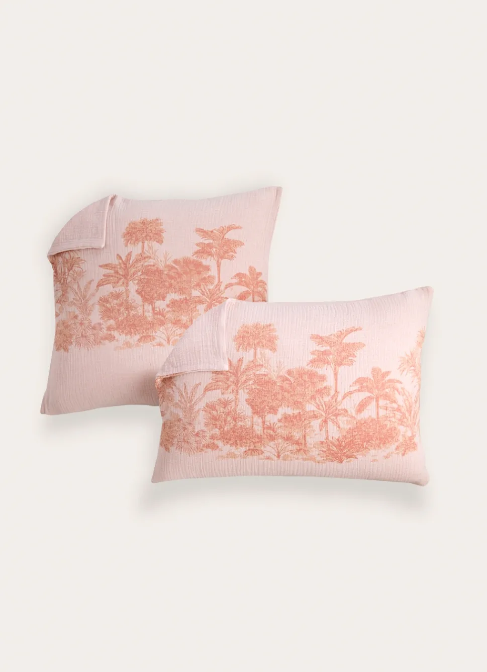 Outlet Bouchara LOT DE 2 TAIES DOUBLE GAZE DE COTON GAMBIER TERRACOTTA