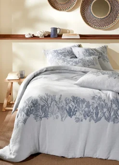 Outlet Bouchara LOT DE 2 TAIES EN DOUBLE GAZE DE COTON GUAM BLEU