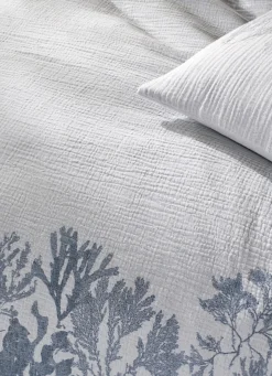 Outlet Bouchara LOT DE 2 TAIES EN DOUBLE GAZE DE COTON GUAM BLEU