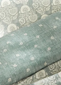 Clearance Bouchara LOT DE 2 TAIES EN SATIN IMPRIMÉ INDIEN THALER BLEU CLAIR