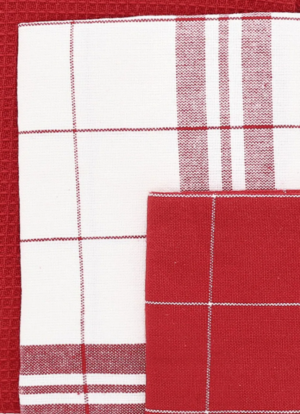 Outlet Bouchara LOT DE 3 TORCHONS EN COTON BORDEAUX