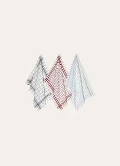 Best Bouchara LOT DE 3 TORCHONS EN COTON MULTICOLORE