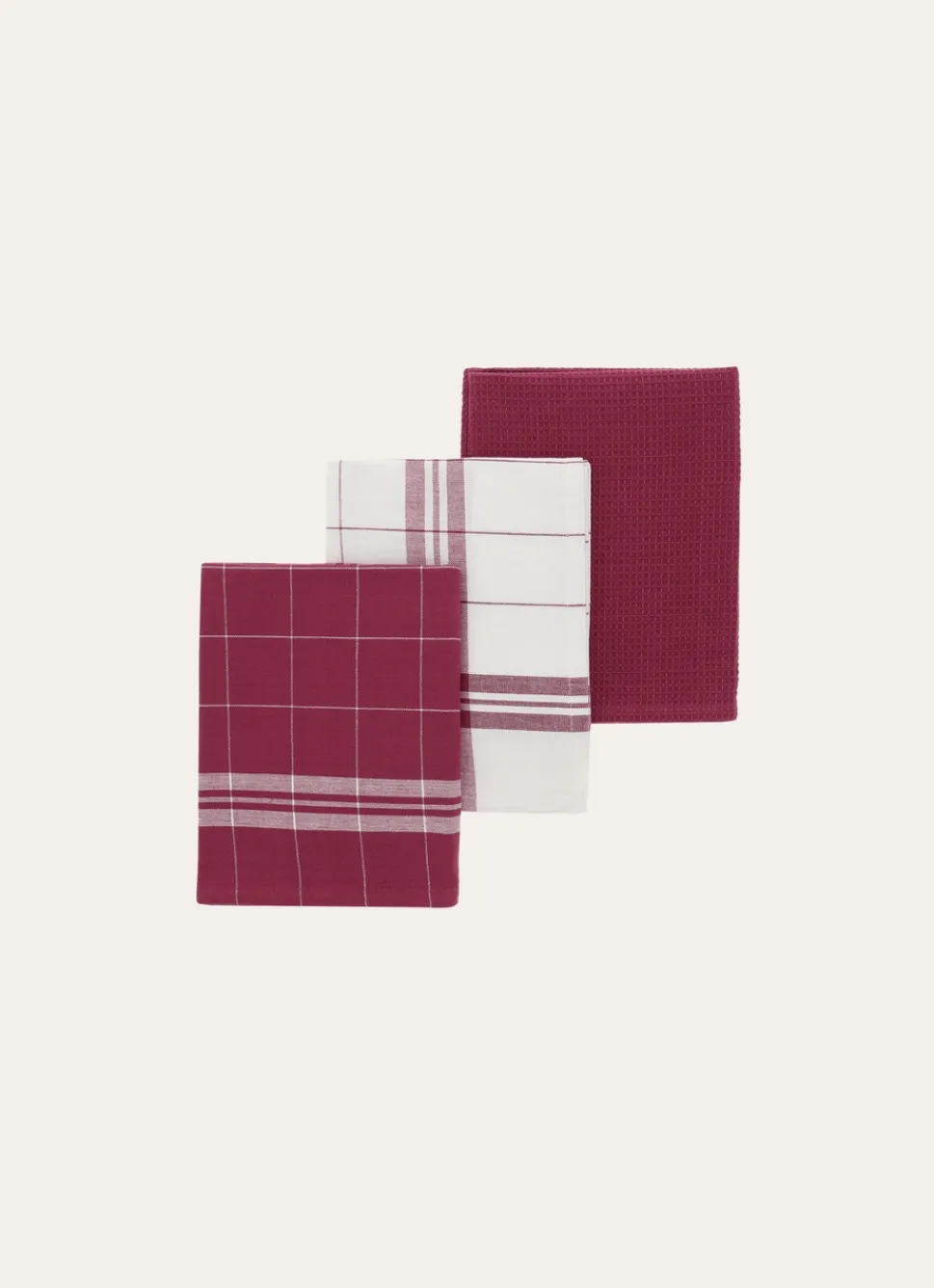 Bouchara LOT DE 3 TORCHONS EN COTON TOMETTE