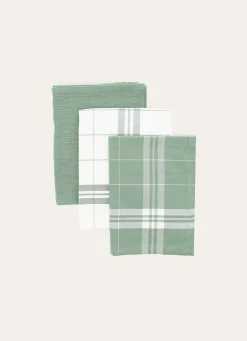 Online Bouchara LOT DE 3 TORCHONS EN COTON THYM