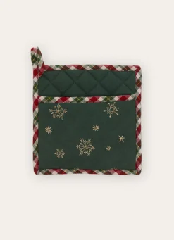 Hot Bouchara MANIQUE DE CUISINE À CARREAUX TISSÉ FIL-TEINT MULTICOLORE