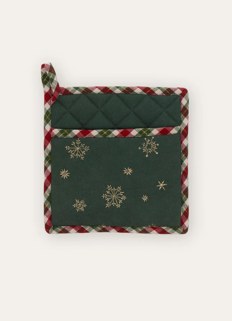 Hot Bouchara MANIQUE DE CUISINE À CARREAUX TISSÉ FIL-TEINT MULTICOLORE