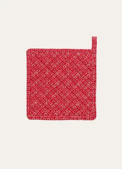 Clearance Bouchara MANIQUE DE CUISINE À MOTIFS GÉOMÉTRIQUES rouge
