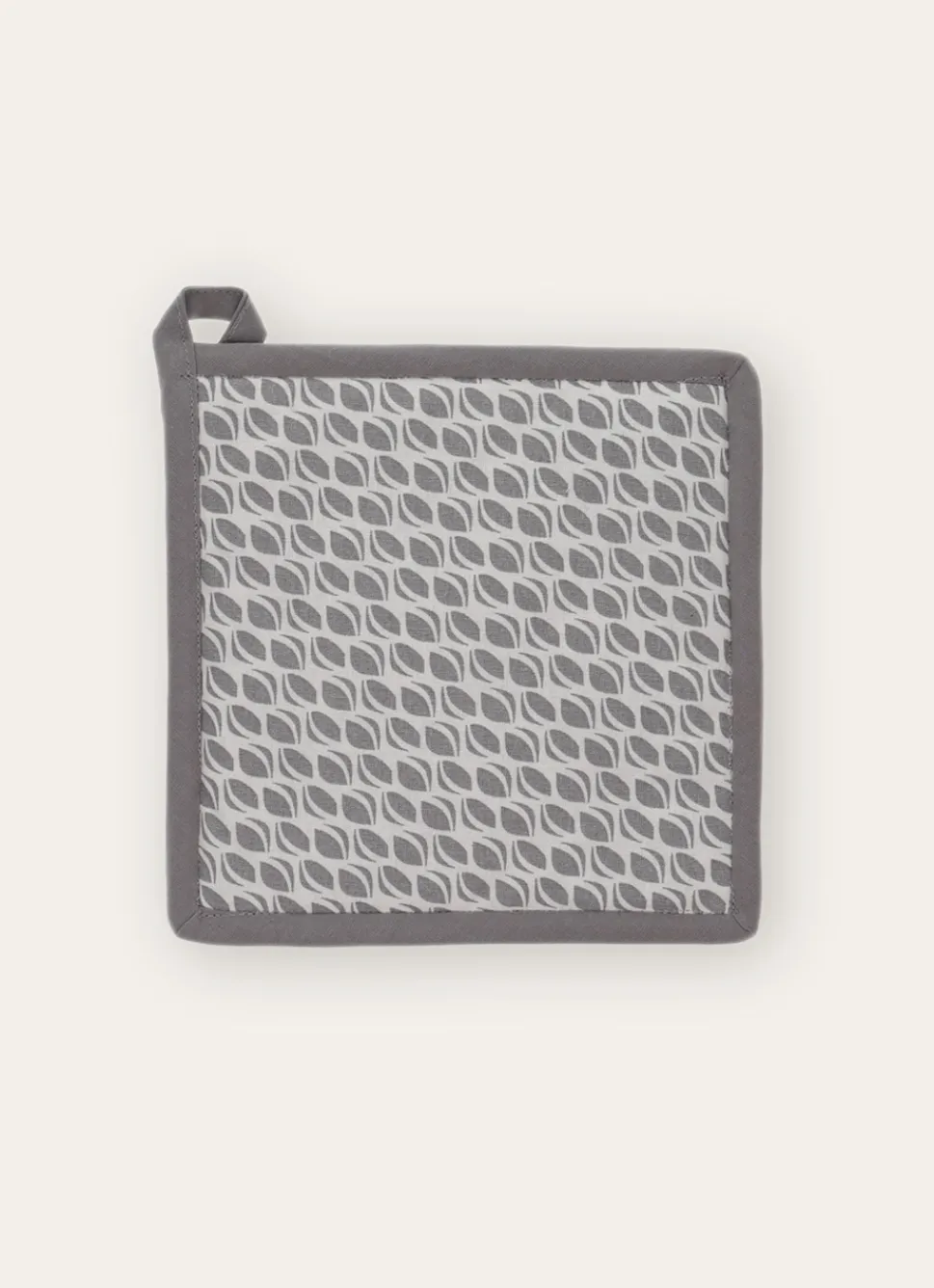 Hot Bouchara MANIQUE DE CUISINE EN COTON IMPRIMÉ BLANC/GRIS