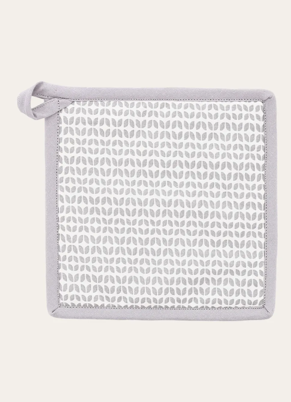 New Bouchara MANIQUE DE CUISINE EN COTON IMPRIMÉ MINI MOTIFS GRIS