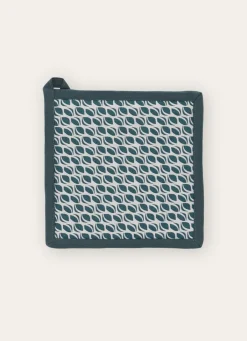 Bouchara MANIQUE DE CUISINE EN COTON IMPRIMÉ VERT CEDRE