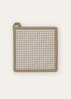 Bouchara MANIQUE EN COTON VICHY BEIGE