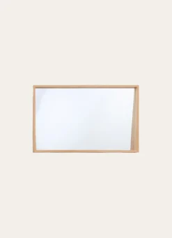 Outlet Bouchara MIROIR HORIZONTAL EN BOIS DE PIN AVEC RANGEMENT NATUREL