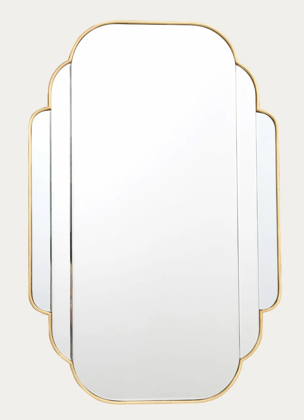New Bouchara MIROIR STYLE ART DÉCO – MULTI-FACETTES BISEAUTÉES DORE