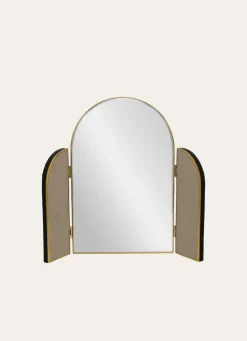 Clearance Bouchara MIROIR TRIPTYQUE FORME VITRAIL NOIR/DORE
